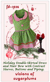 Christmas Dress Dog Clothing Pattern, Visions of Sugarplums