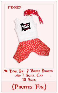 Pirates Fun_FD-1027_Dog Pirate Outfit and do-Rag PDF Pattern