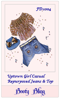 Repurposed Jeans and Top Dog Clothing Pattern