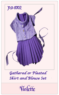 Two Piece Skirt and Blouse Dog Clothing Pattern