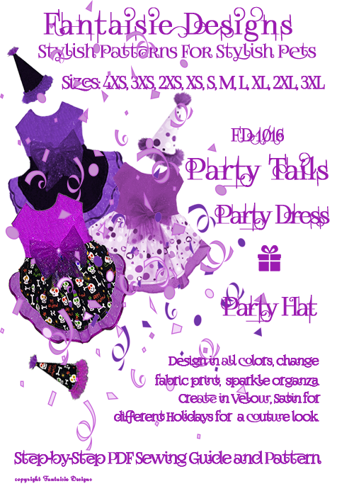 FD-1016_Party Tails, Party Dress Clothing Pattern